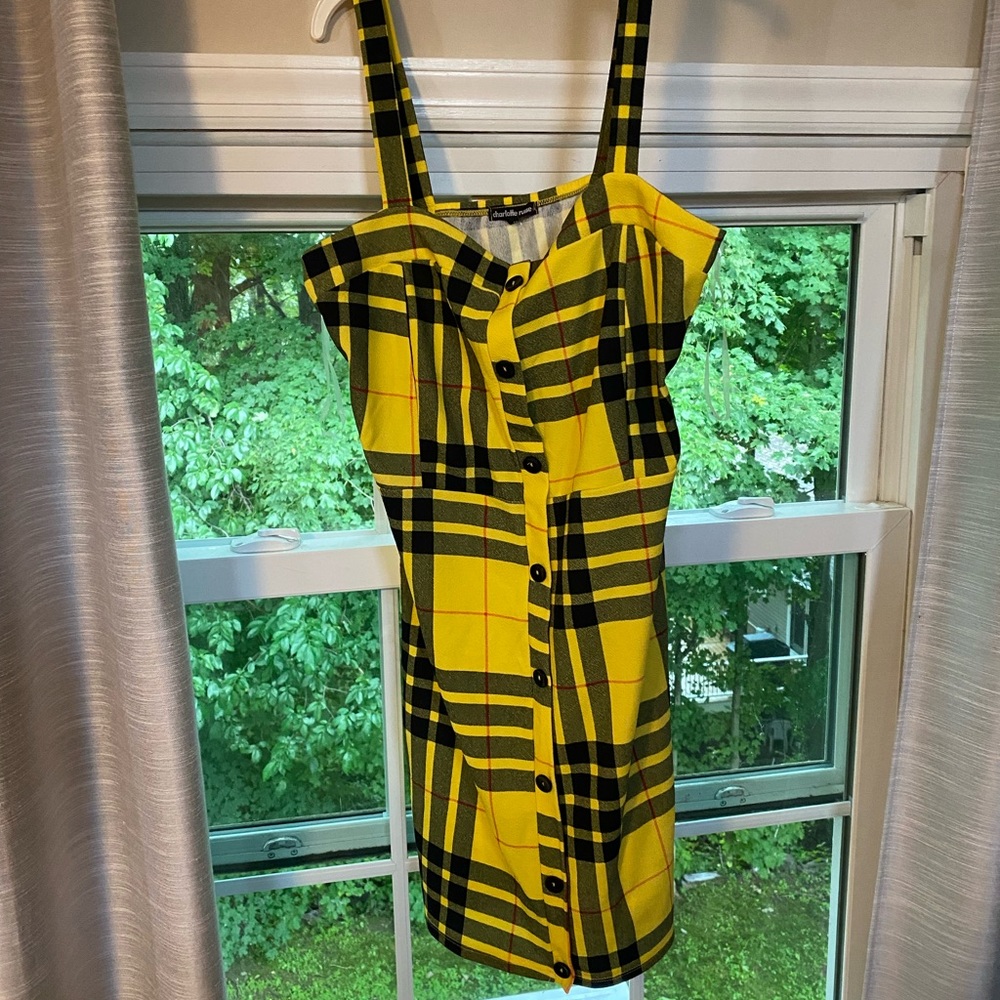 Yellow Plaid Dress